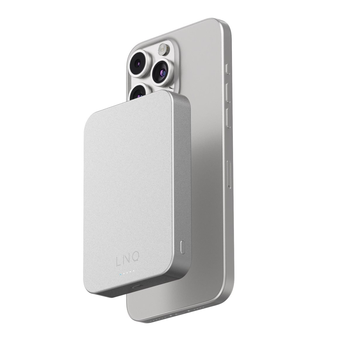 (20W) 10000mAh Magnetische MagSafe Powerbank USB C Ladegerät Qi2 Wireless Charger Power Delivery aus Recycelten Materialien (LQWP102) - Silber