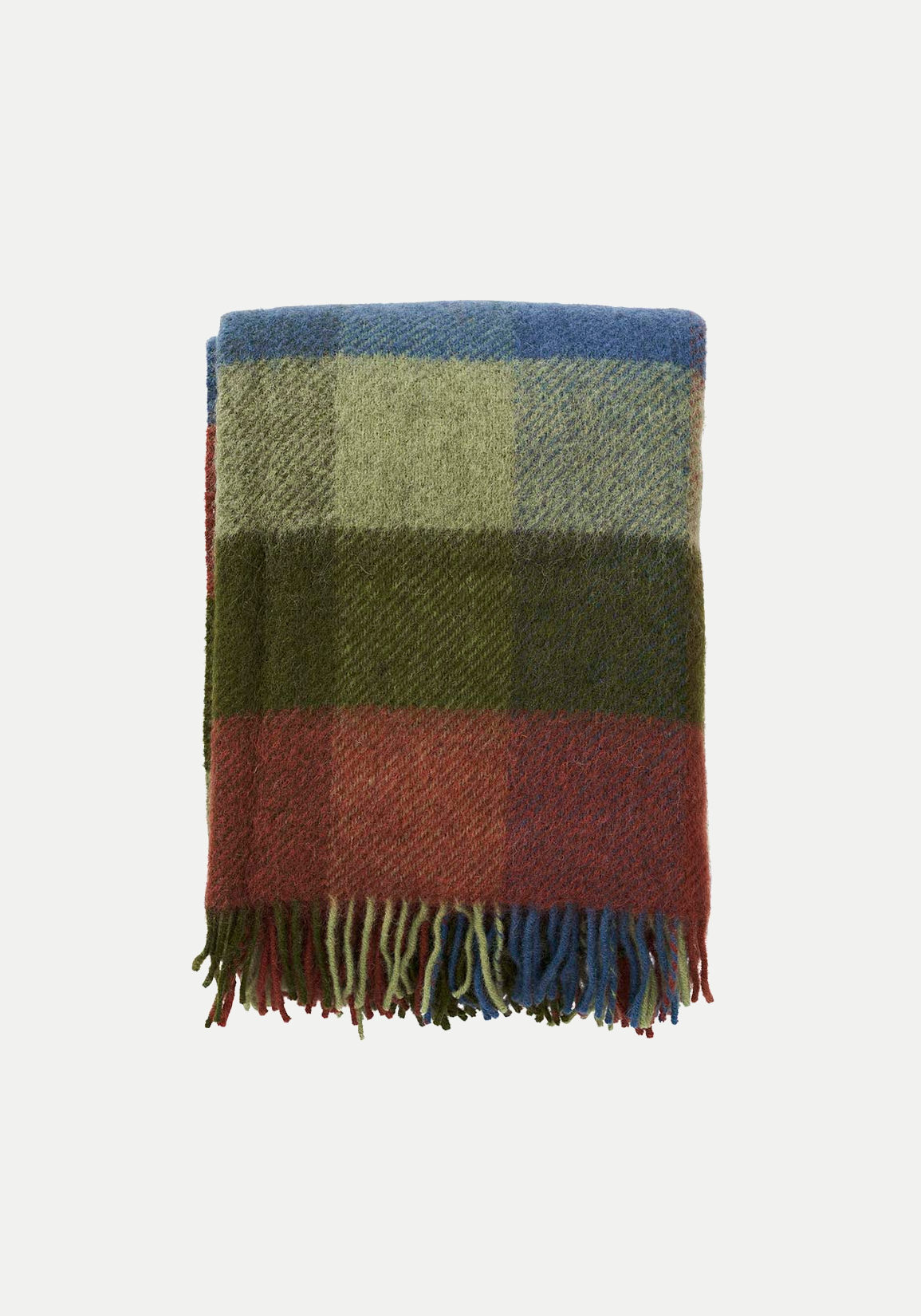 Klippan Yllefabrik Wolldecke  Gotland Multi Green