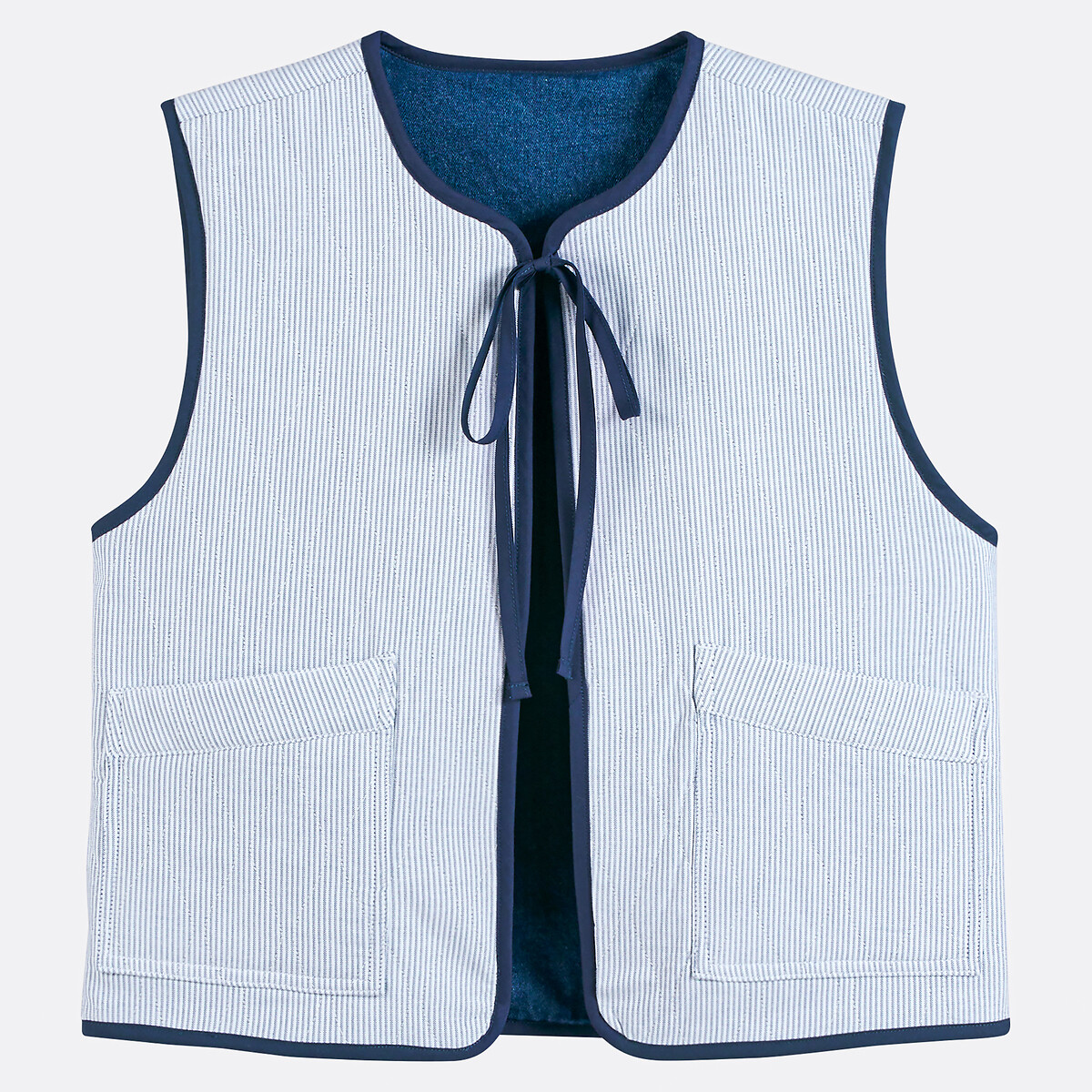 COLEÇÕES LA REDOUTE<br>Colete jeans sem mangas, reversível