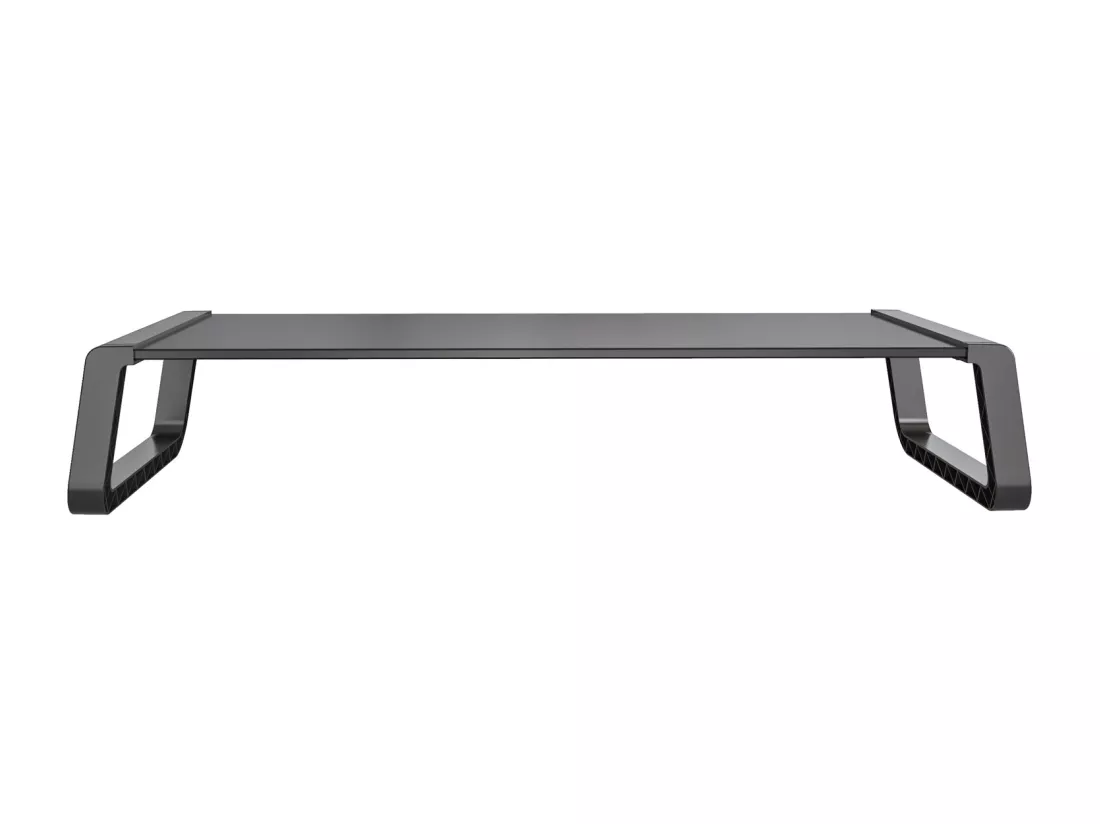 ANSAN Support de Moniteur Moniteur Riser Bureau Table d'Ordinateur Verre Noir