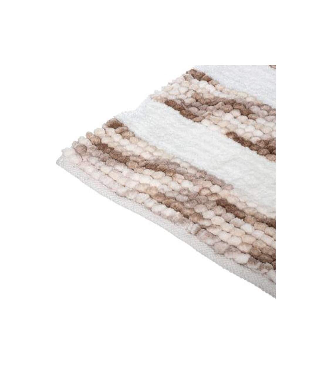 Tapis de Salle de Bain Rayé 50x75cm Taupe