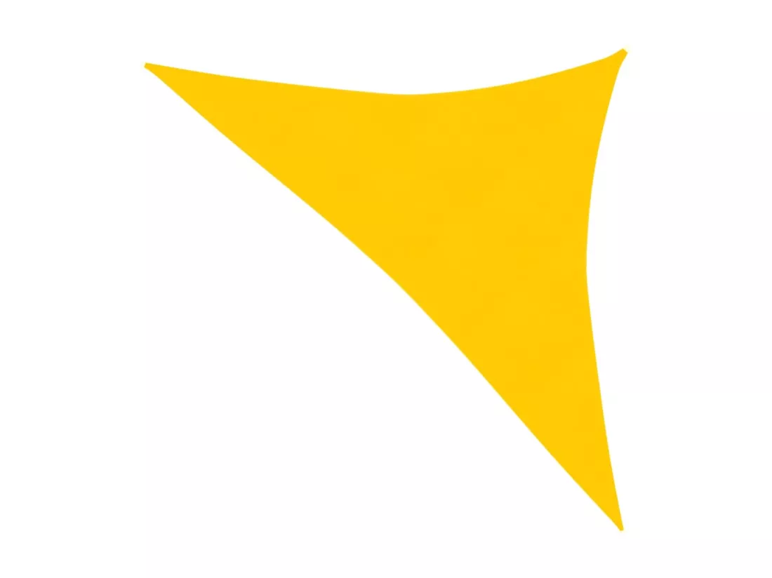 Voile d'ombrage 160 g/m² Jaune 4x4x5,8 m PEHD