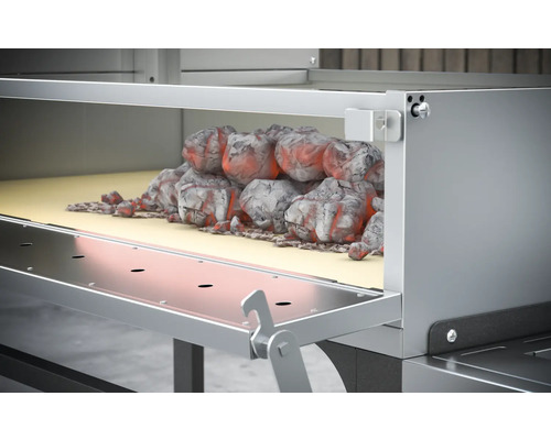 Tenneker® Asado houtskoolgrill AURORA TW inclusief zijplank, hittebestendige stenen & houtskoolschep