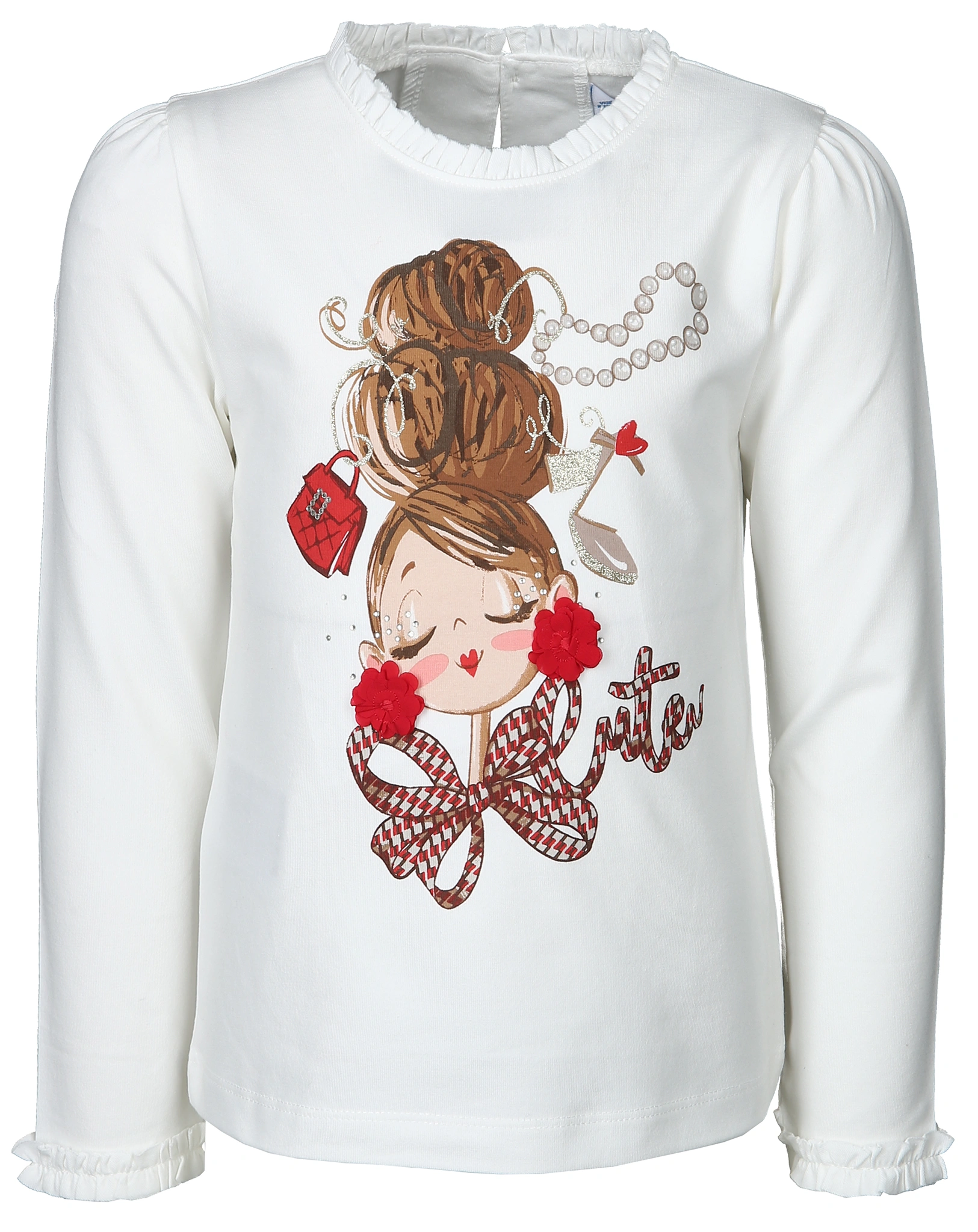 Langarm-Shirt CUTIE in weiß