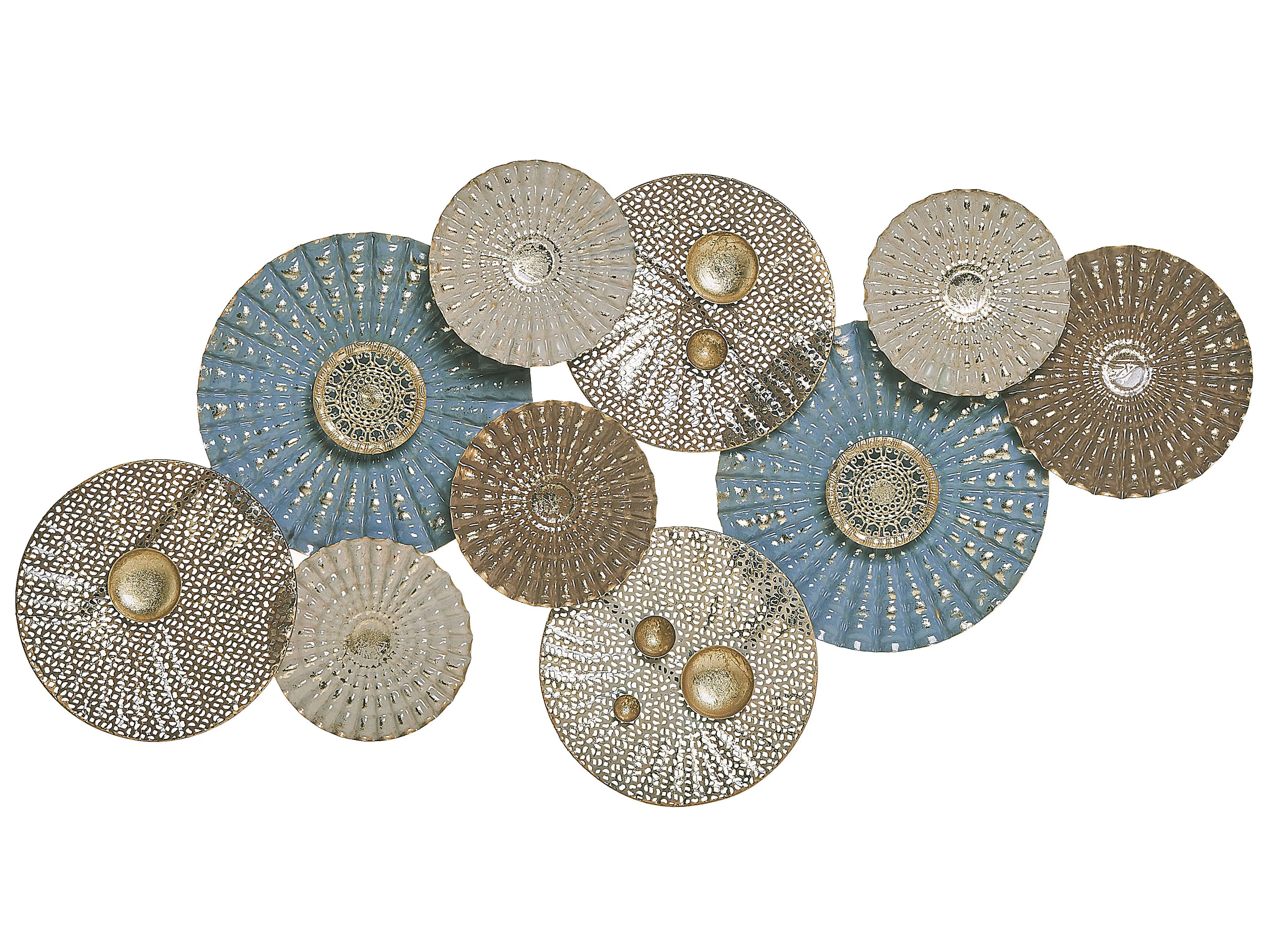 Wanddecoratie HASSIUM Metaal 48 cm Blauw