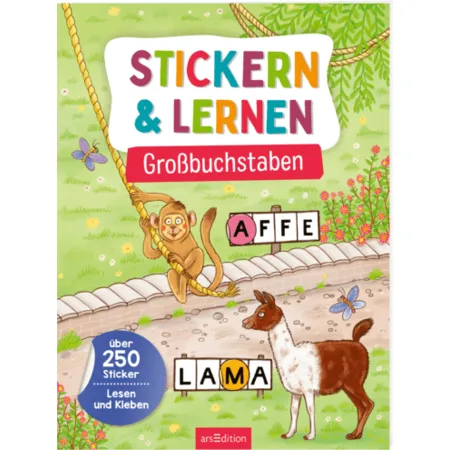 ars Edition Stickern & Lernen – Großbuchstaben