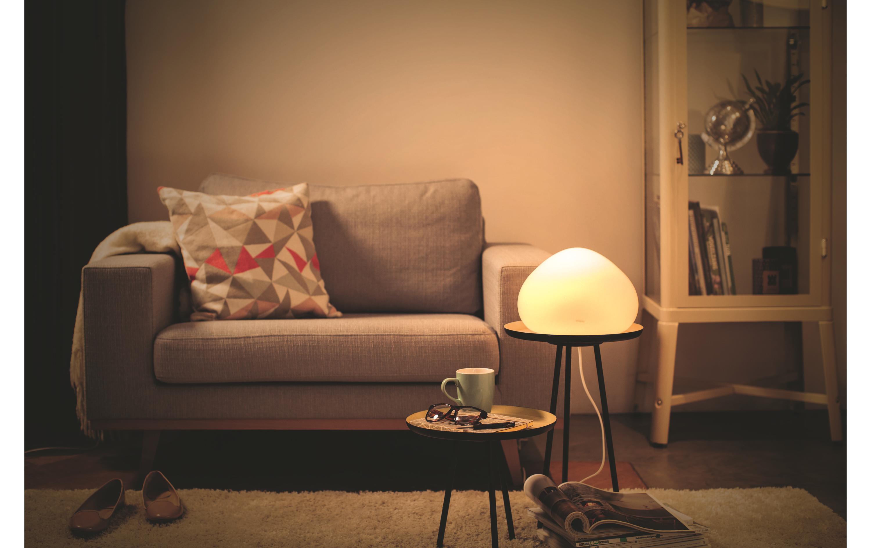 Tischleuchte White Ambiance, Wellner, E27, 8 W, Weiss<br>Tischleuchte