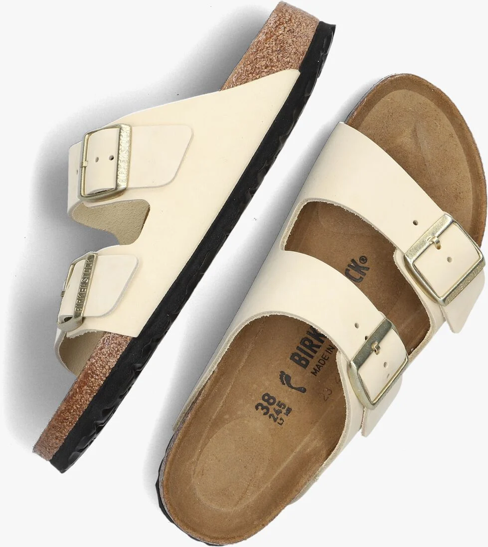 BIRKENSTOCK ecru birkenstock slippers arizona dames