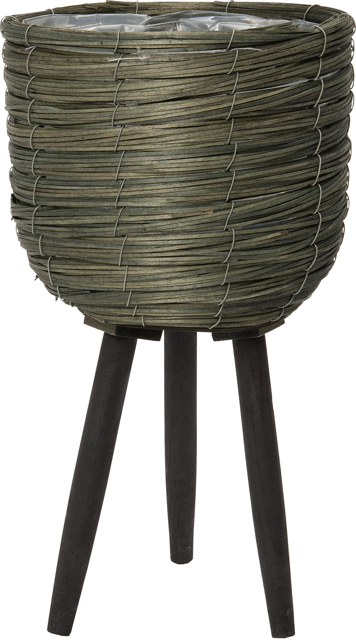 Intratuin plantenmand Suuz groen / zwart D 21 H 33 cm