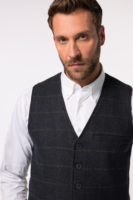 JP 1880 Weste, Karo, Strickrücken, bis 7 XL