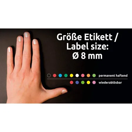 Avery Zweckform 3011 Markierungspunkte Ø 8 mm, 4 Bogen/416 Etiketten, blau