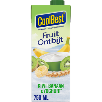 CoolBest FruitOntbijt Yoghurt Kiwi-Banaan 0,75L