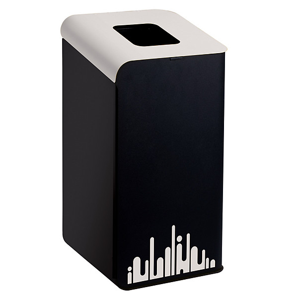 Borne à déchets modulaire Rubik 80 litres noire blanche