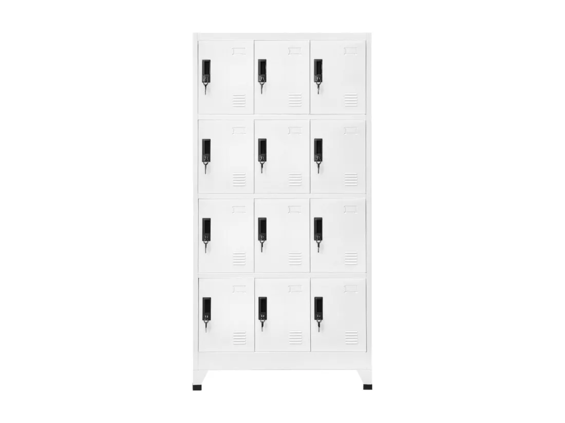 Armoire à casiers Blanc 90x45x180 cm Acier