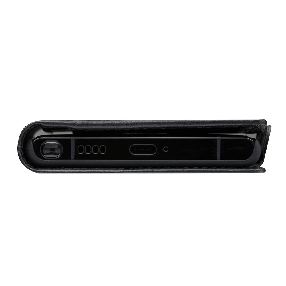 iPhone 12 / iPhone 12 Pro Echtleder Tasche mit RFID Schutz Copenhagen Slim (CS61GTBL1172) - Schwarz