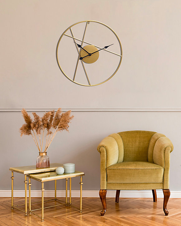 Horloge murale dorée ronde⌀60 cm Dada Art
