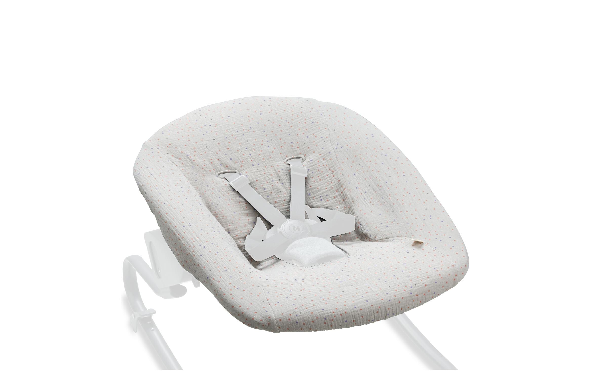 Bezug Bouncer Cover Beige DotsSchonbezug für Babywippen und Hochstuhlaufsätze