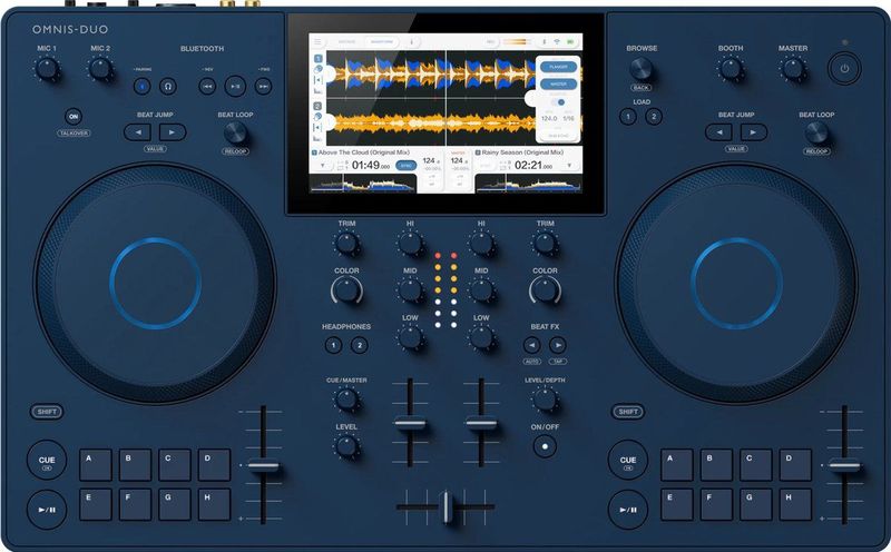 Alphatheta - Omnis-Duo - DJ-Controller - Blauw - Lichtgewicht en Compact