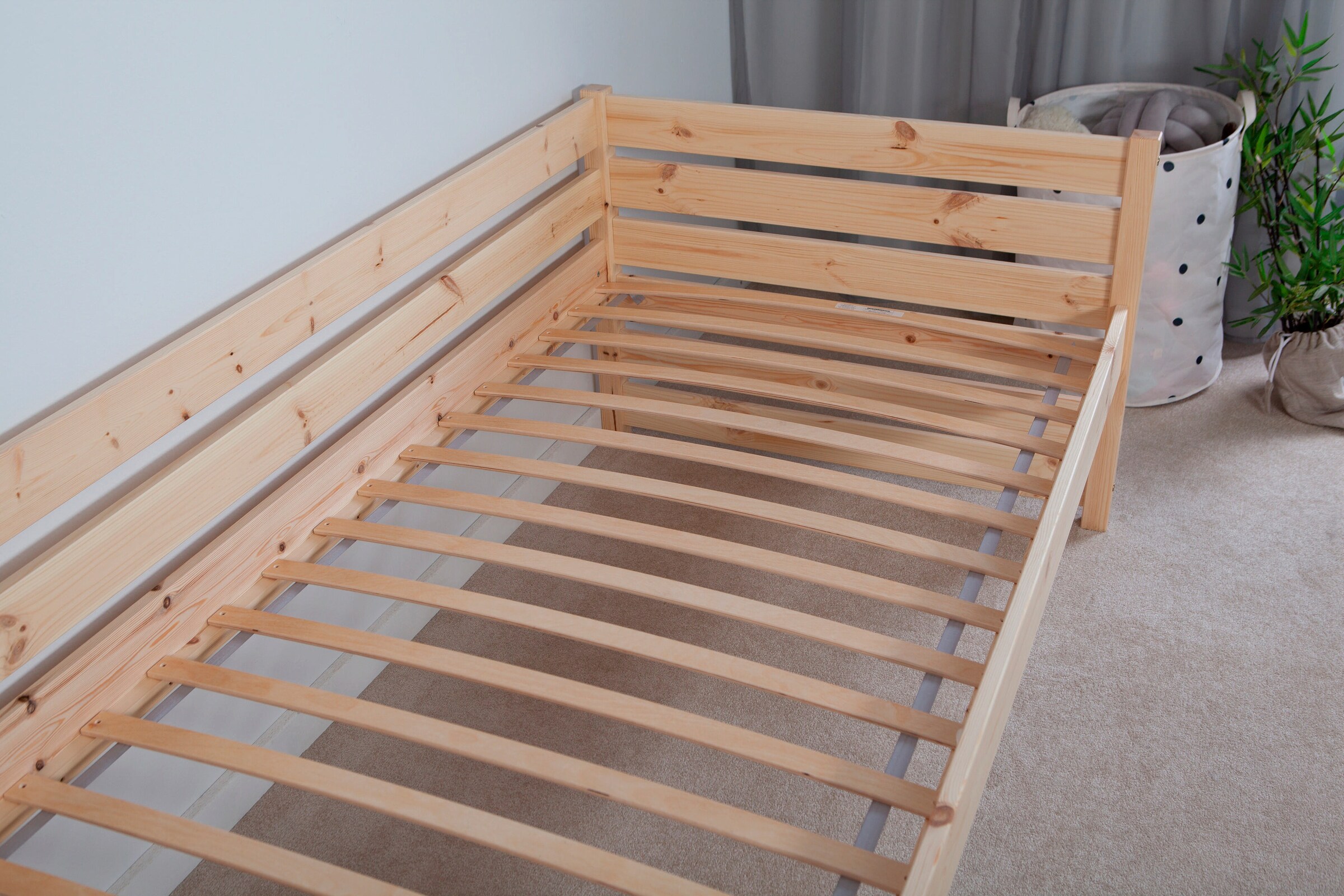 Ticaa Sofabett Naomi inkl. Funktionsschubkästen, 90x200 Natur