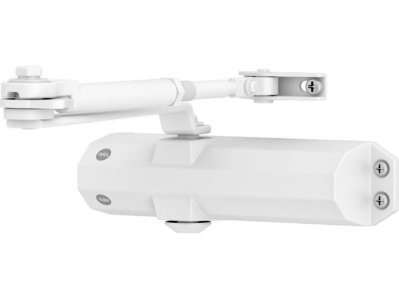 Yale Türschliesser mit Feststellarm, Serie 4500 Weiss Feststell-Türschliesser