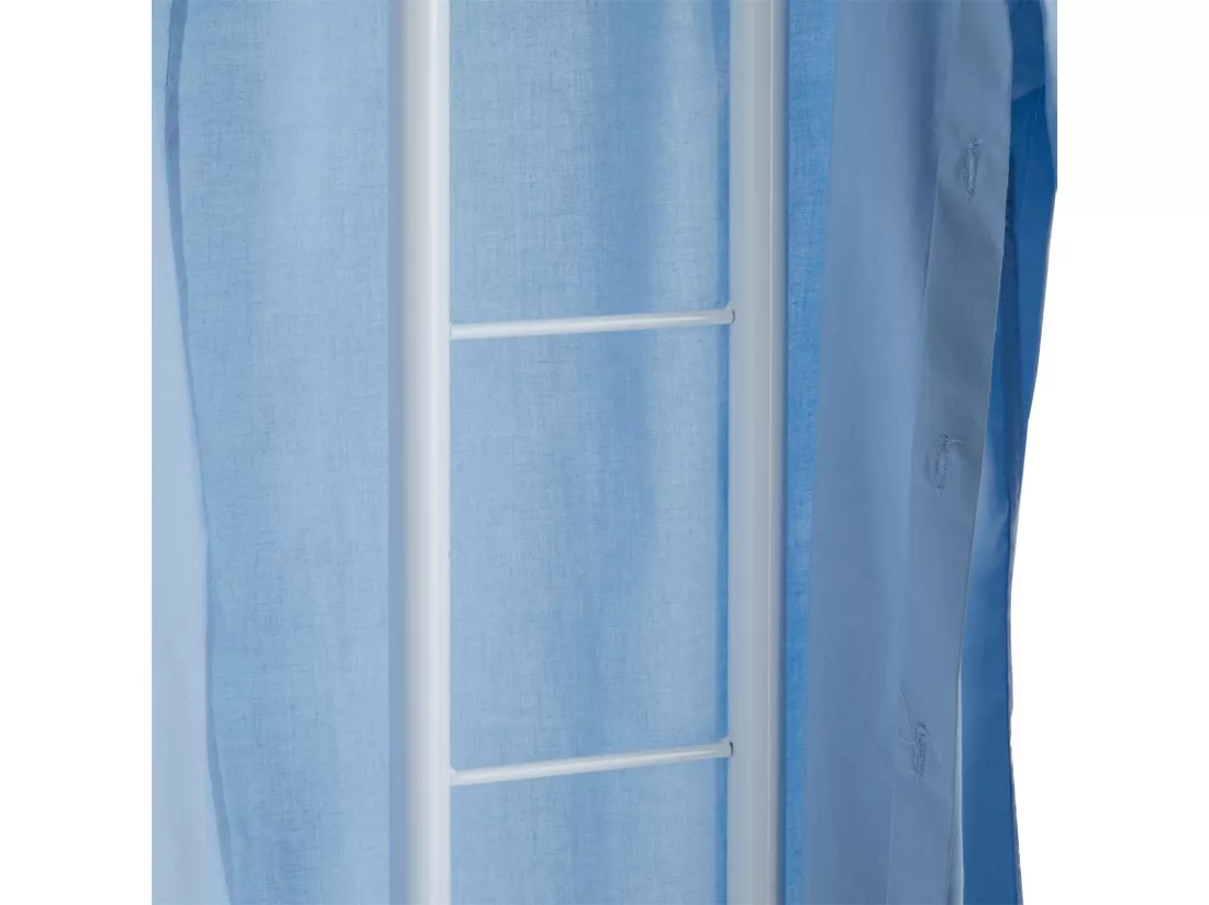 Valet de chambre valet de nuit CAMILO chevalet de nuit avec cintre pour veste et portant pour pantalons, en métal laqué blanc