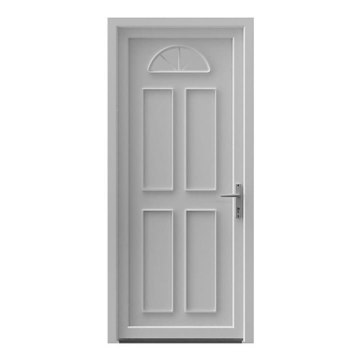 Porte d'entrée FORTIA pvc blanc RAL 9003 Lorne 97 x h.219 cm poussant gauche