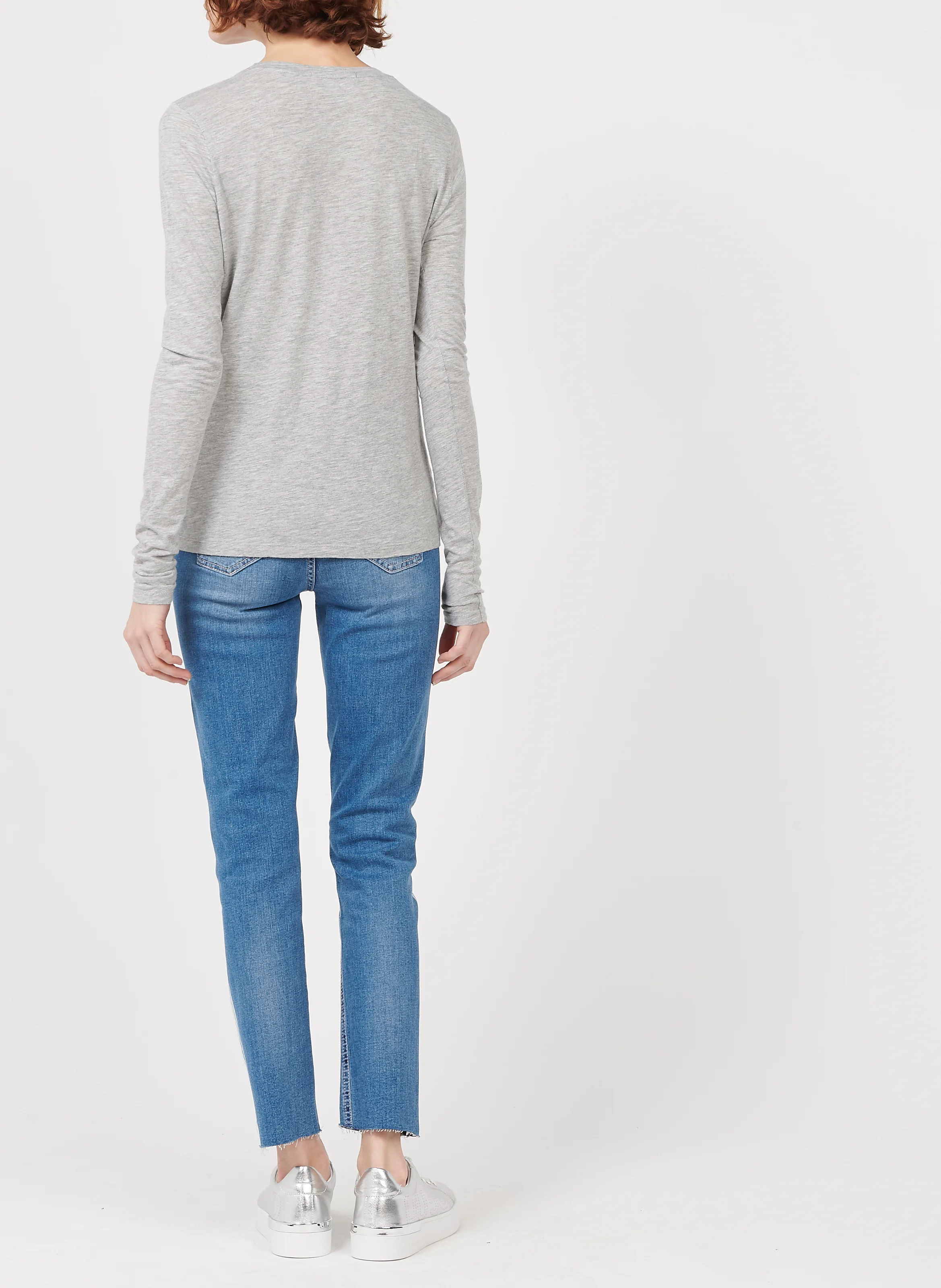 JACKSONVILLE - Tee-shirt col rond en coton | Gris