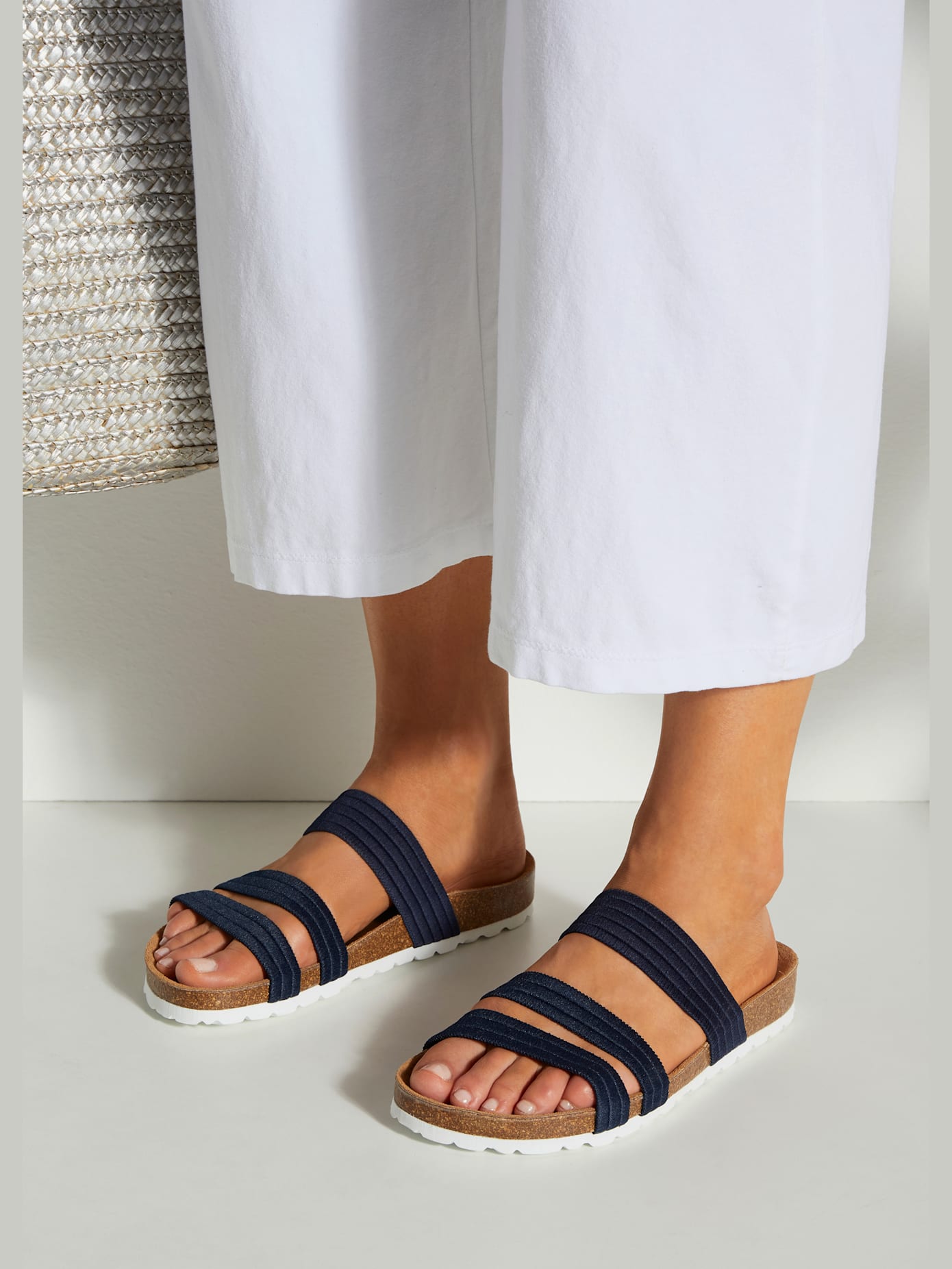 Mules très confortables grâce aux brides élastiques