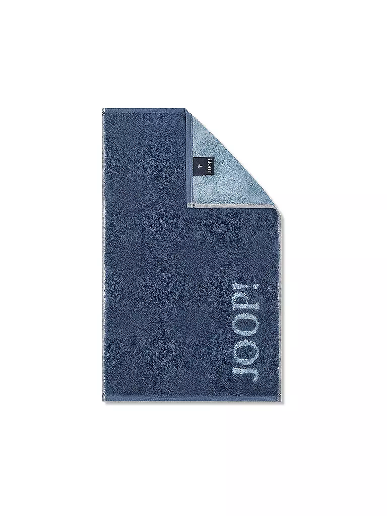 JOOP Gästetuch 30x50cm DIVEDED DOUBLEFACE Aqua  dunkelblau