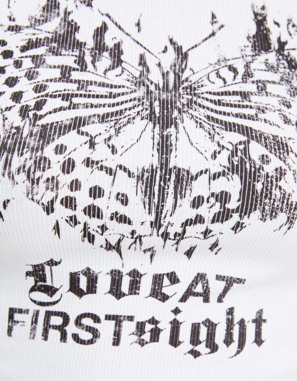 Camiseta longa raglan estampada