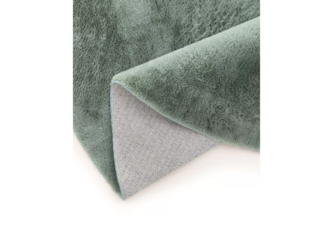 Tapis en fausse fourrure Furry Vert ø 120 cm rond