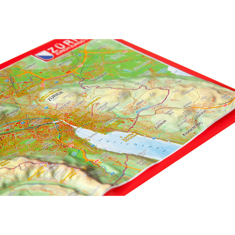 Georelief 3D Reliefpostkarte Zürich