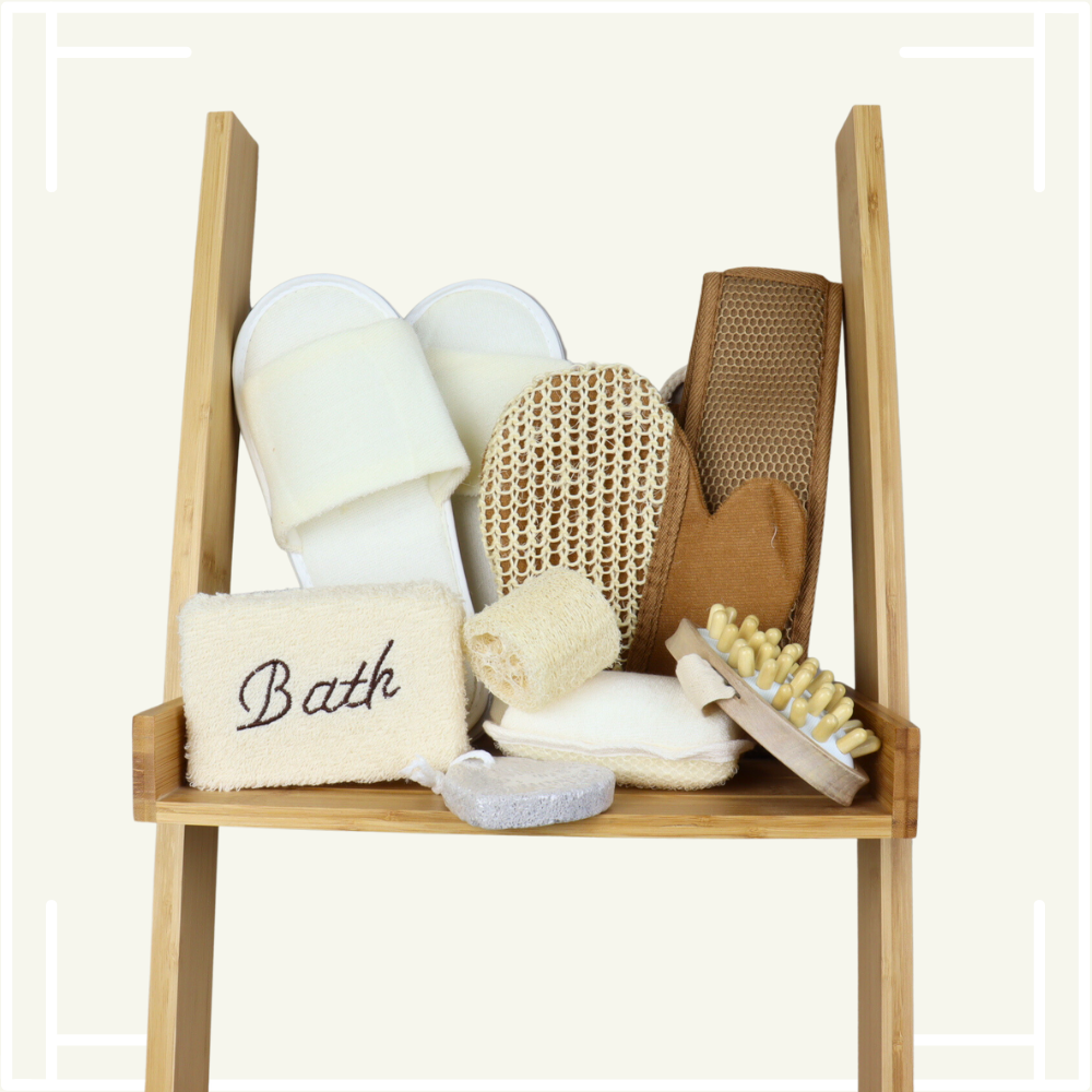 Marbeaux Badset Verzorgingset 30x30x6,5cm Hout