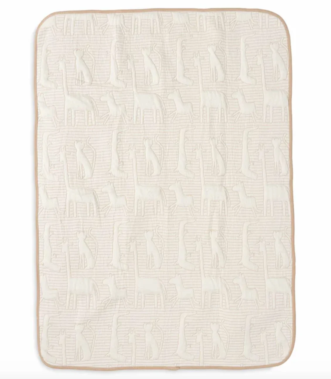 Jollein Jollein deken wieg 75x100 cm Jungle jambo Biscuit/oatmeal