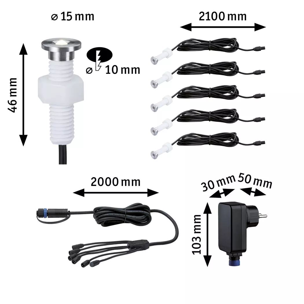 LED-Bodeneinbauleuchte Plug & Shine