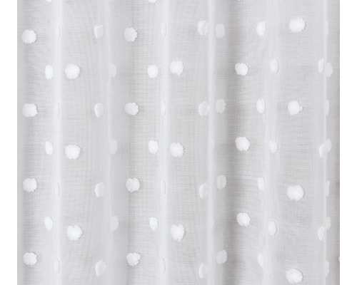 Gordijn met gordijnband Fluffy Dots wit 140x255 cm