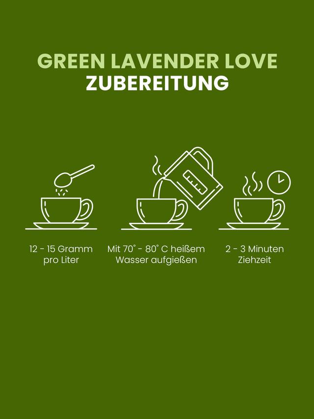 Grüner Tee Lavendel, 3er-Set