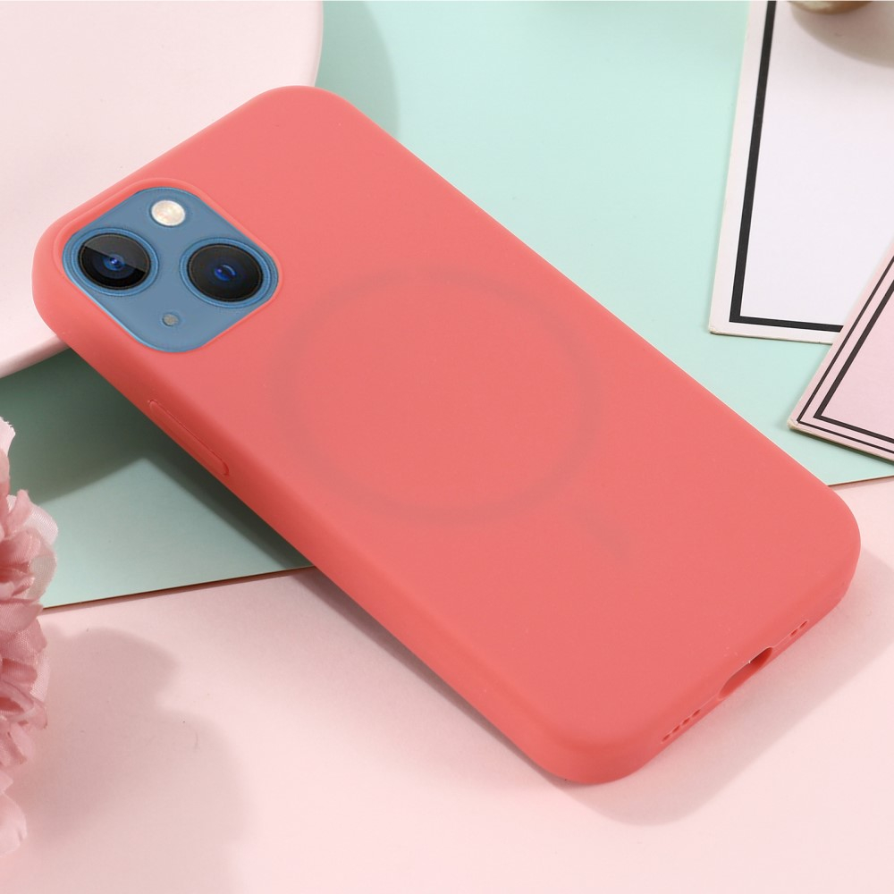 iPhone 13 MagSafe Silikon Case Hülle - Coral