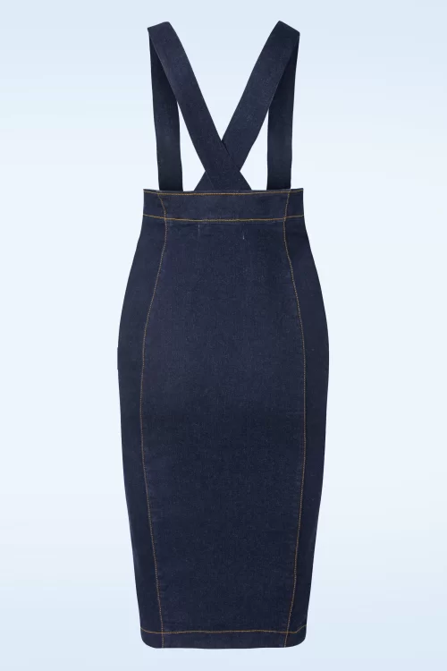 Rock-a-Booty Mona Lee pencil rok in classic denim