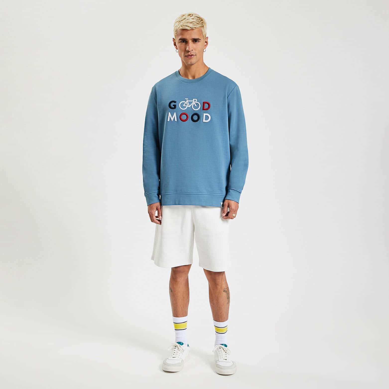 Sweat col rond licence Tour de France Bleu