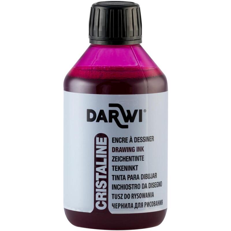 DARWI Flacon de 250 ml d'Encre à Dessiner - Magenta