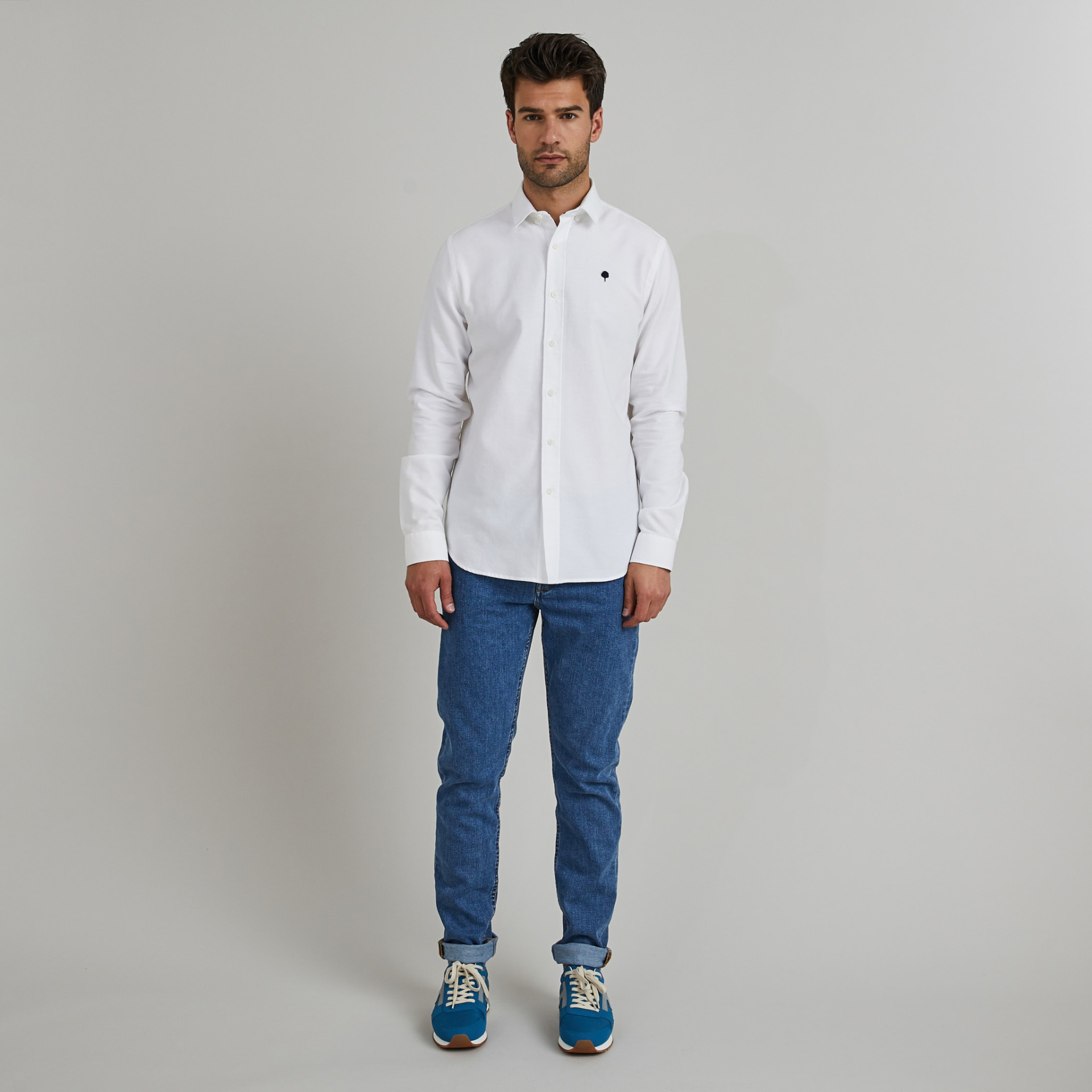 Chemise classique blanche coton - modèle Ivoy