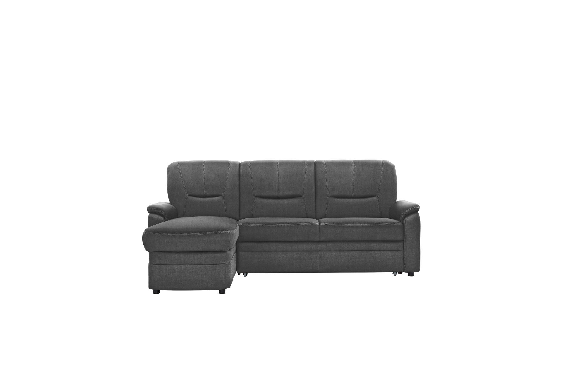 polsterpower Ecksofa - Miro grau - Basismodell - Recamiere links
