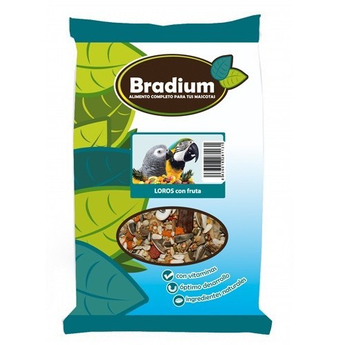 Mistura de frutas para papagaios, sabor neutro