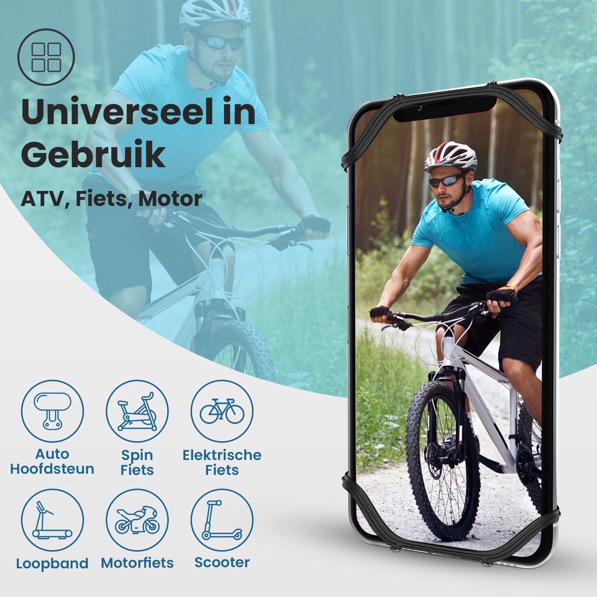 Travelhawk fiets telefoonhouder - Black