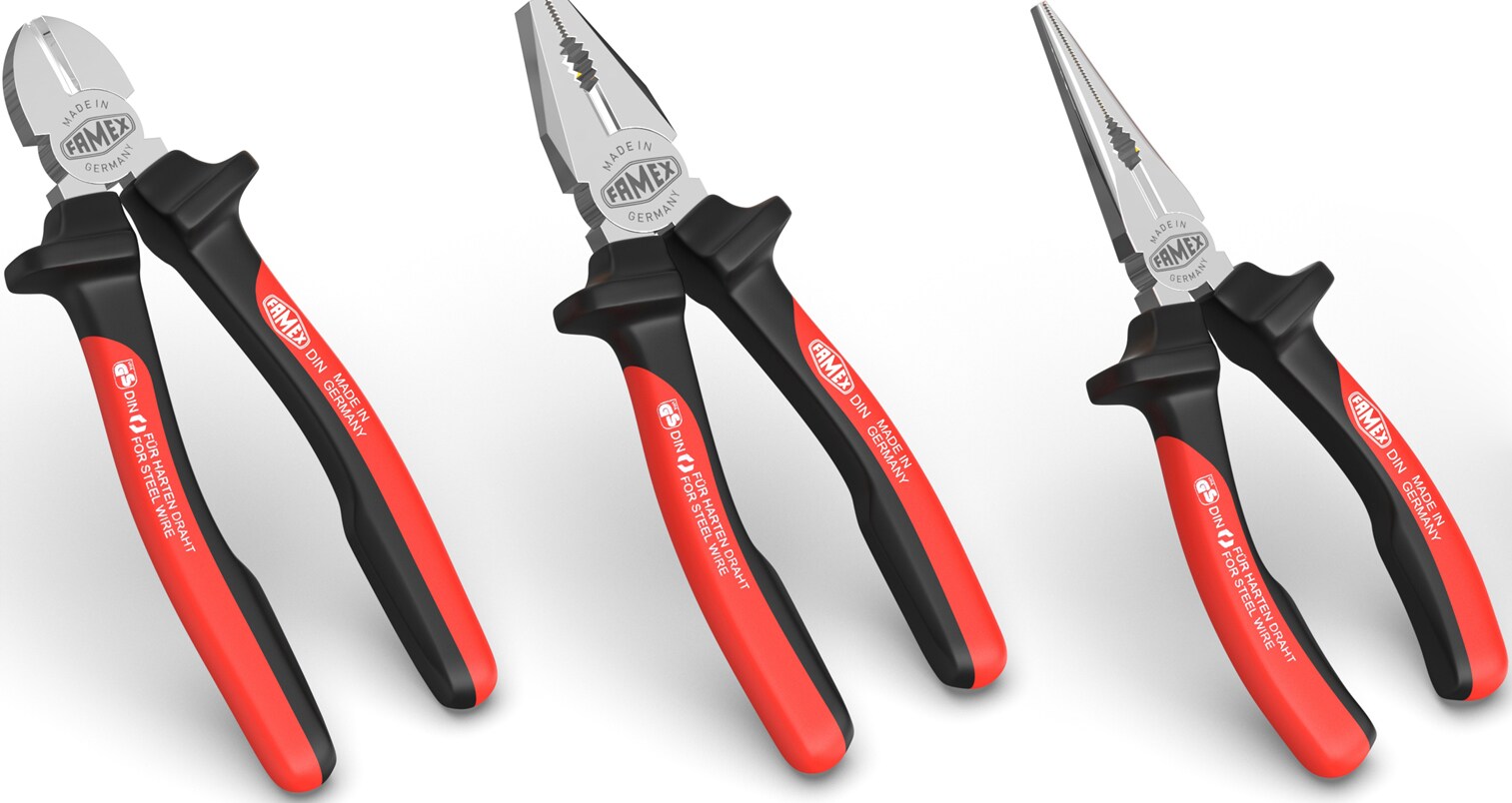 FAMEX 3956-3 Zangen Satz - Made in Germany - 3-teilig