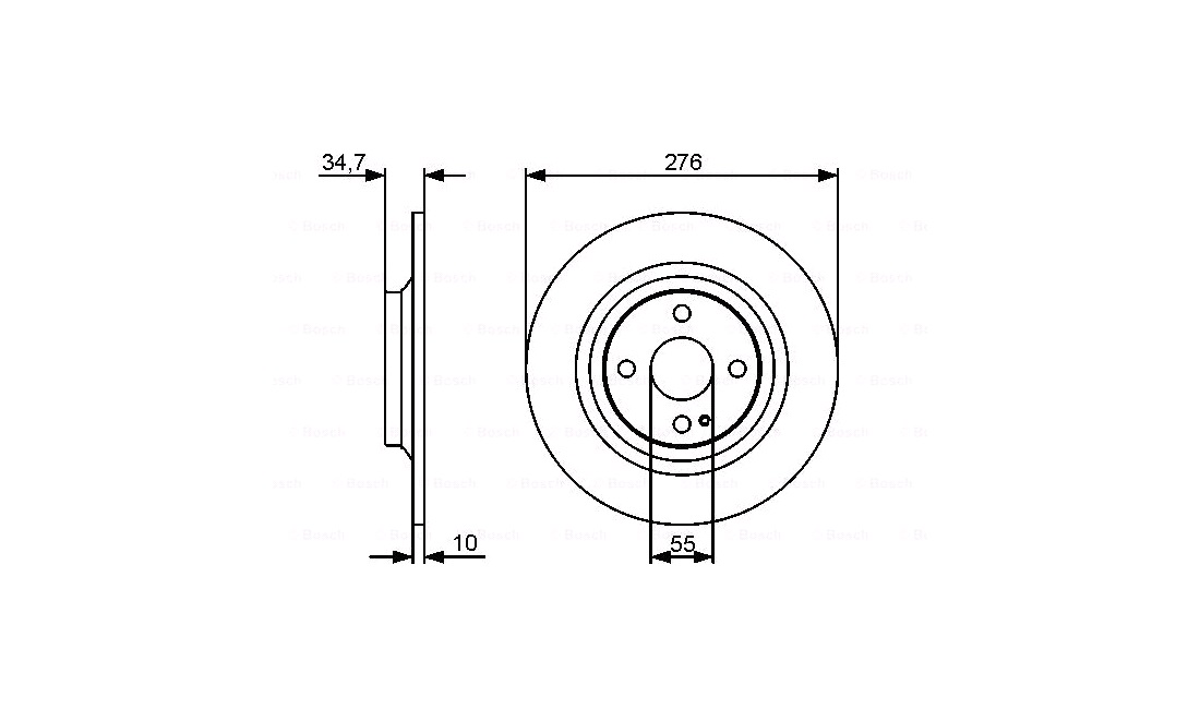 Bremseskive 276 x 10 mm