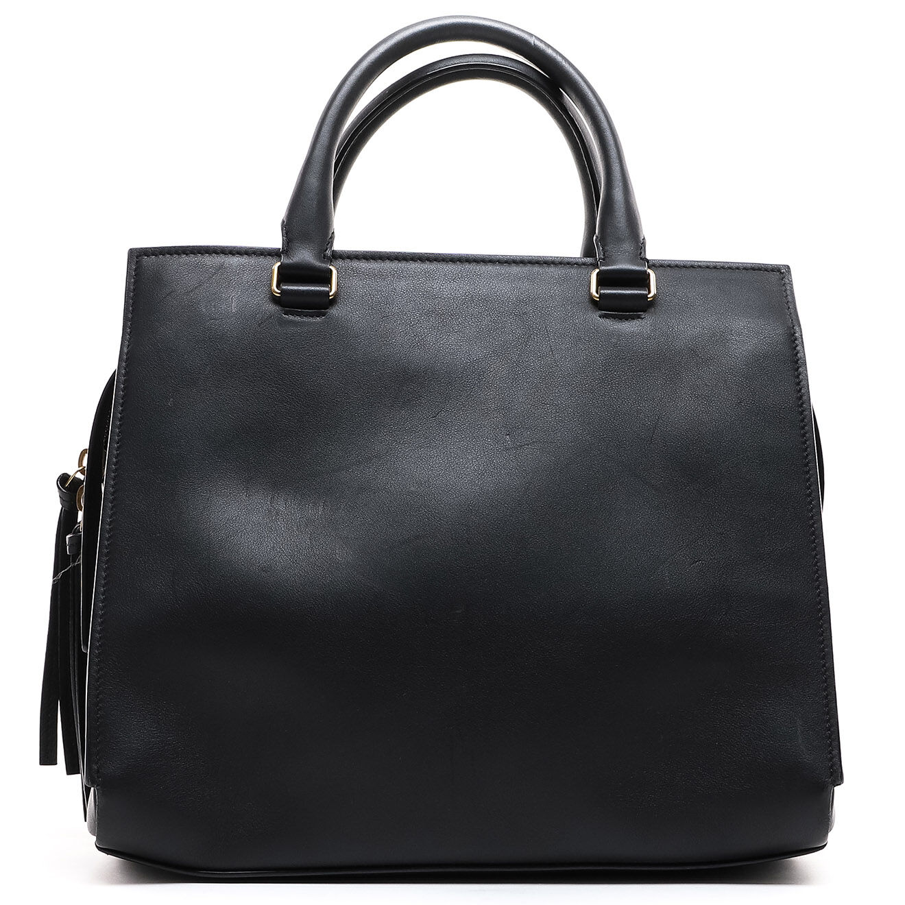 Saint Laurent Sac bandoulière Saint Laurent en Cuir noir  - Longueur 28 cm