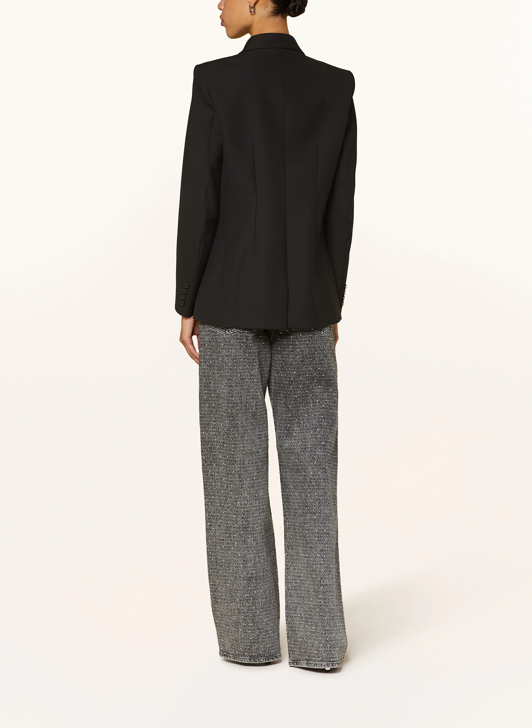 maje Straight Jeans mit Schmucksteinen