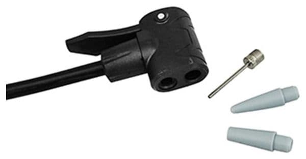 Pompe a pied Newton fpv1 acier colori rouge raccord double style switch avec manometre 11bars vp-vs